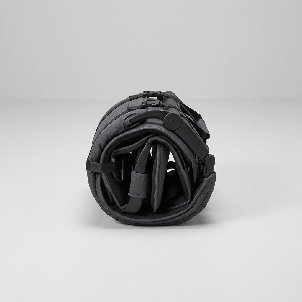 Child travel seat folded flat