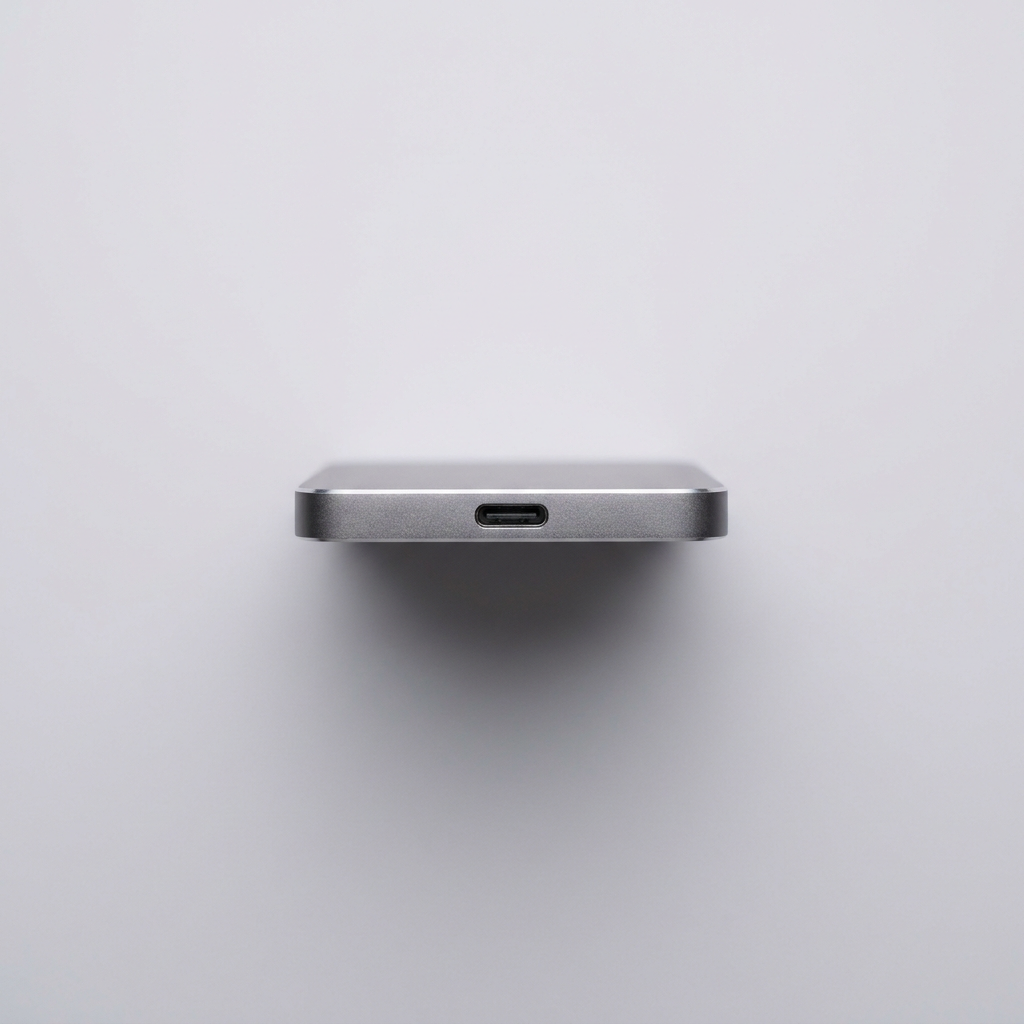 Edge-on view showing the slim profile