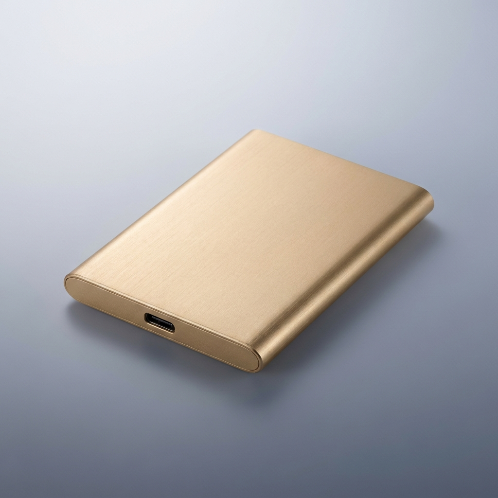 Gold portable SSD