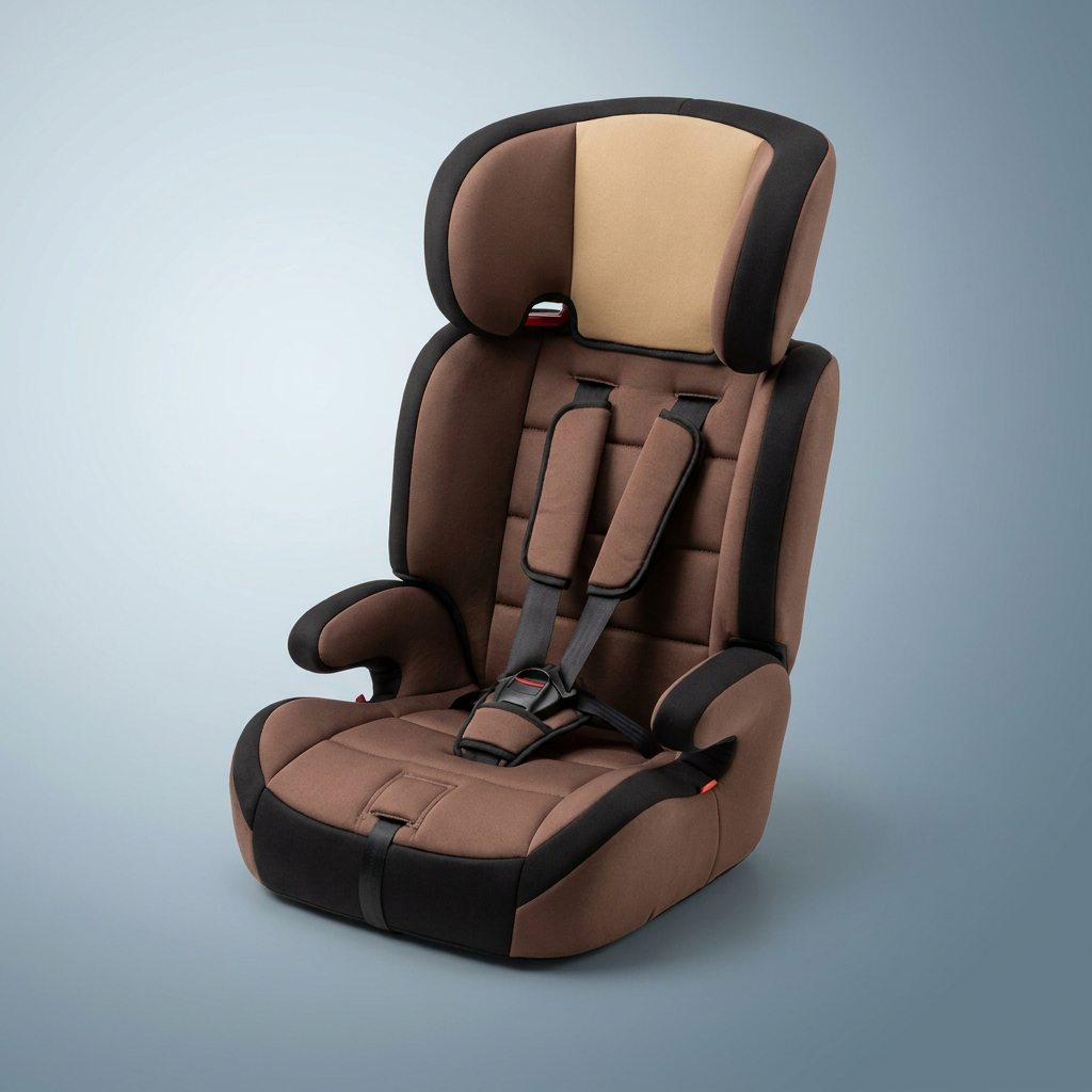 Brown child travel seat