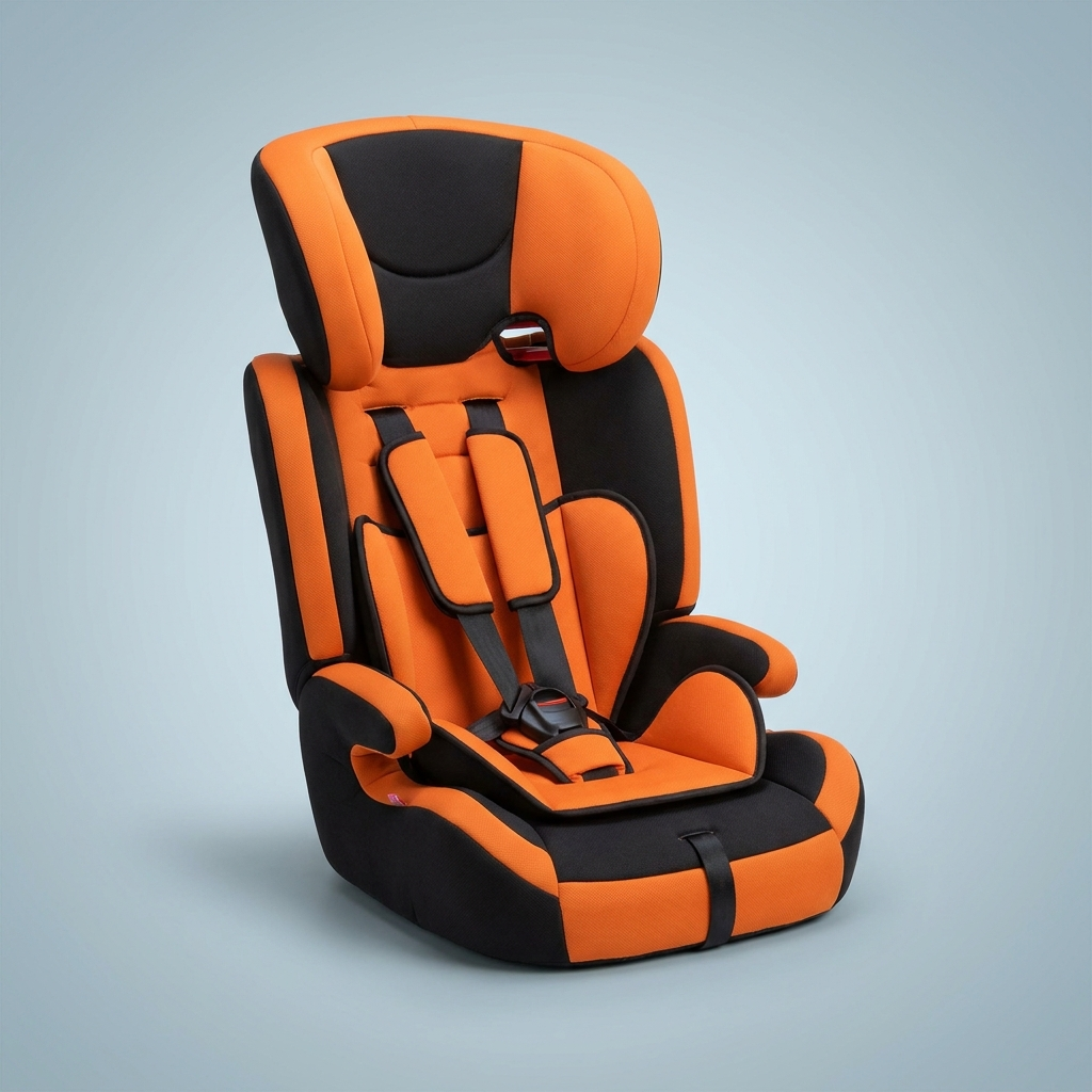 Orange child travel seat