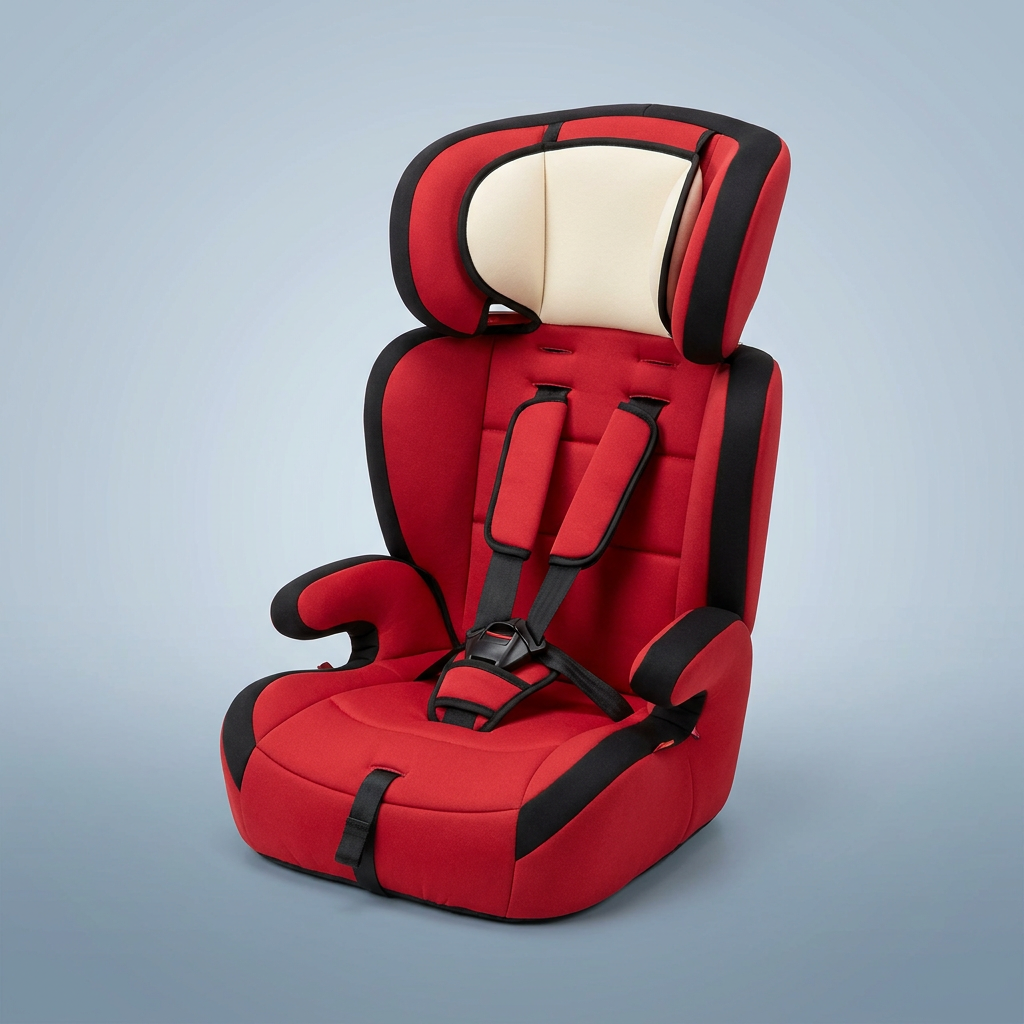 Red child travel seat