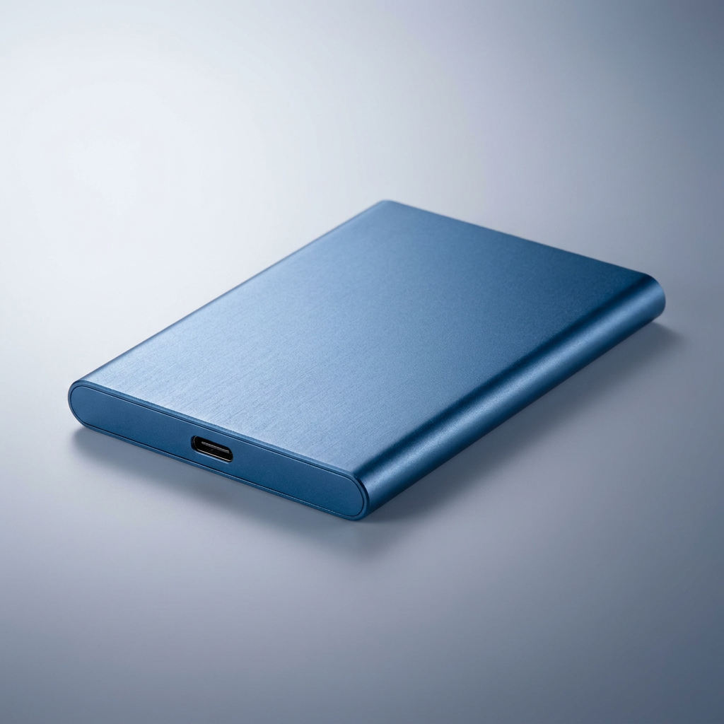 Blue portable SSD