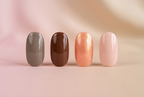 Set F swatch chart - Taupe, Chocolate, Peach, Pale Nude