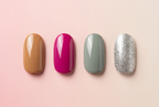 Set C swatch chart - Tan, Fuchsia, Sage, Silver
